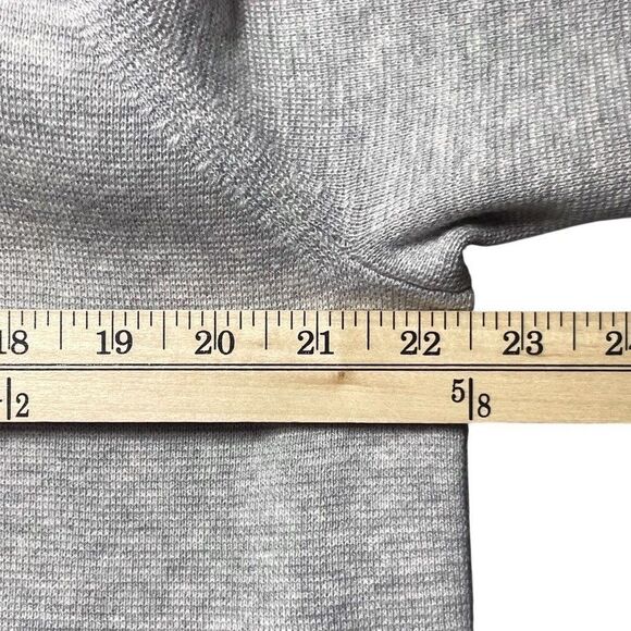 J.Crew Juliette Sweater-Blazer Size L Light Gray Merino Open Front NWT - Picture 11 of 14